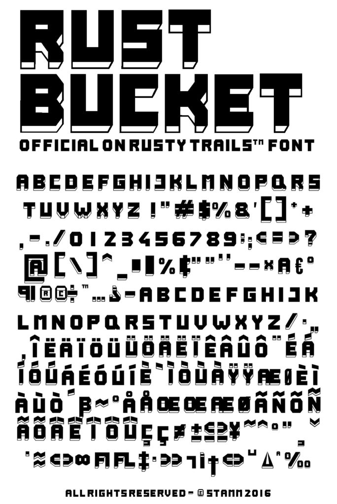 RUST BUCKET FONT The Stamm